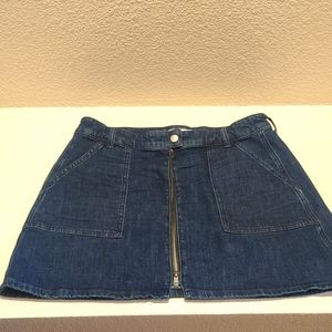 Madewell Denim Utility Zip Skirt / 31 / KINSEY WASH